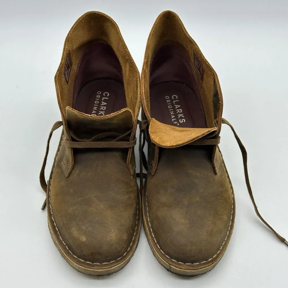 Clark’s Originals Desert Boot Mens Size 10.5 M Brown Leather Lace Up Chukka
